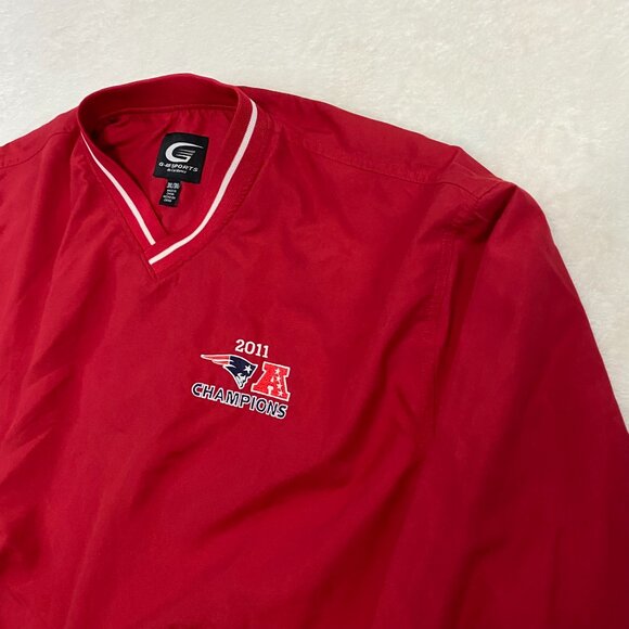 NFL Football New England Patriots Red Coach Jacket 2011 AFC Champions Men's 3XL - Picture 2 of 10